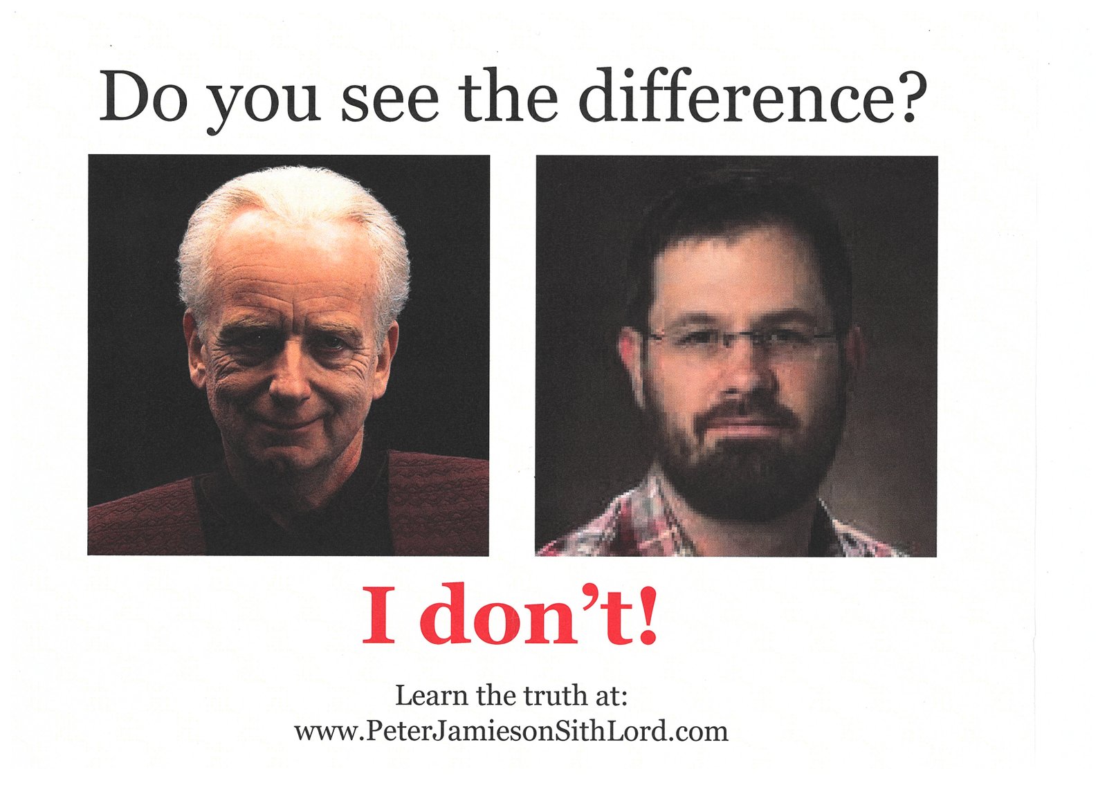 A student's jesting take on my teaching style, Sith Lord edition